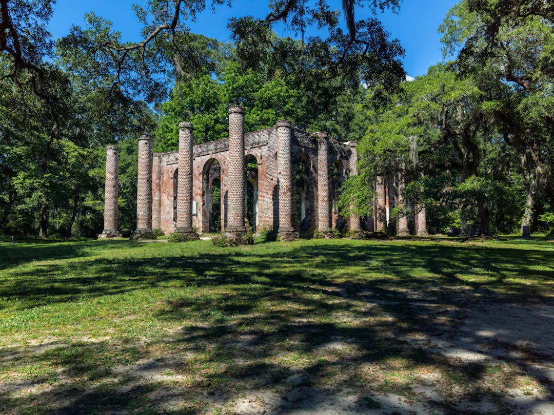 The Old Sheldon Church Ruins is a historic site located in northern Beaufort County, South Carolina
