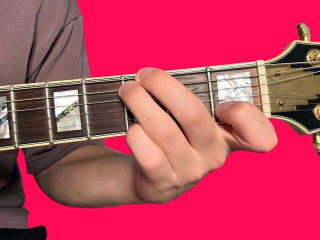 Gsus4 guitar chord with finger positions
