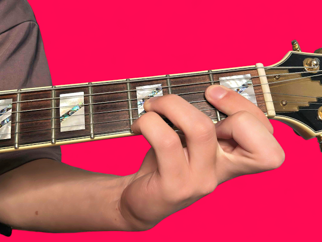 Eb6 guitar chord with finger positions
