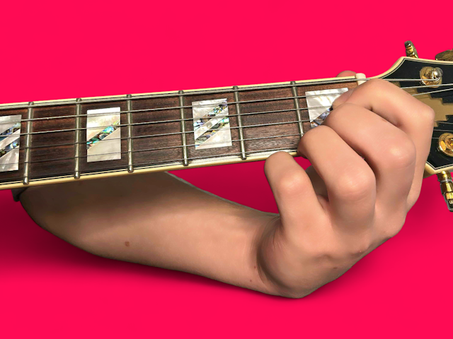 Eb69 guitar chord with finger positions