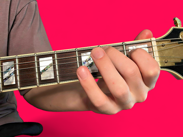 Baug guitar chord with finger positions