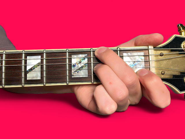 F#dim guitar chord with finger positions