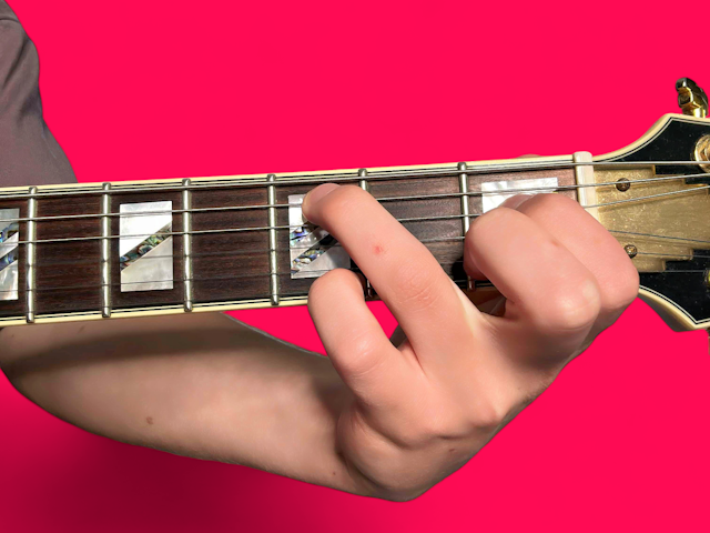 C minor guitar chord with finger positions