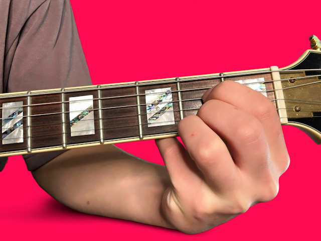 A13 guitar chord with finger positions