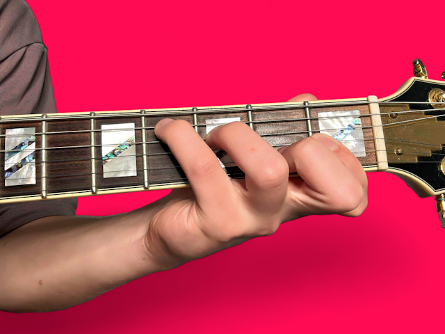 C# major guitar chord with finger positions