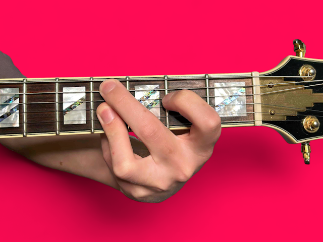 C#m9 guitar chord with finger positions