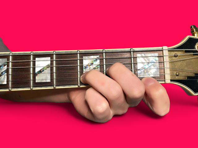 D minor guitar chord with finger positions