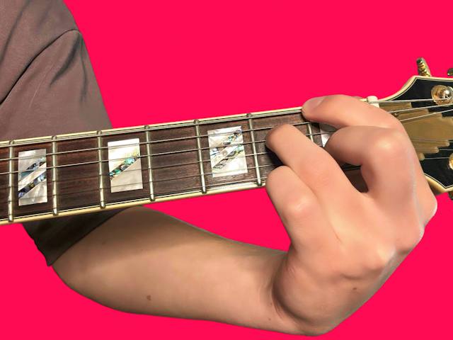 Fmaj13 guitar chord with finger positions