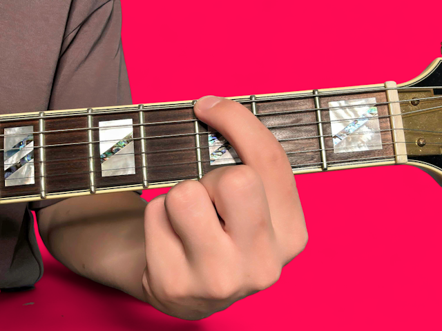G69 guitar chord with finger positions