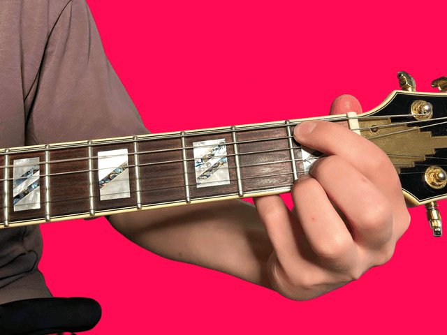 Bb69 guitar chord with finger positions