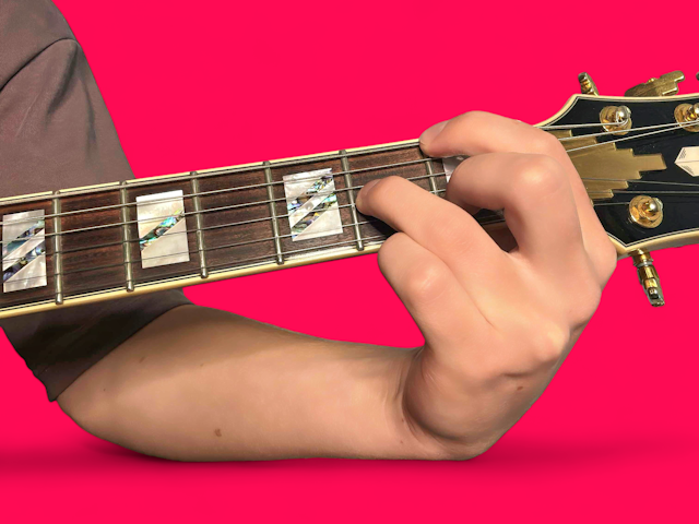 E major over G guitar chord with finger positions