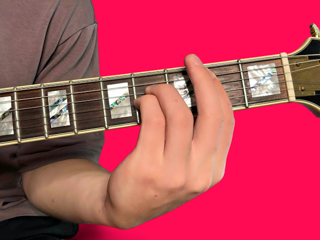 Bsus2 guitar chord with finger positions