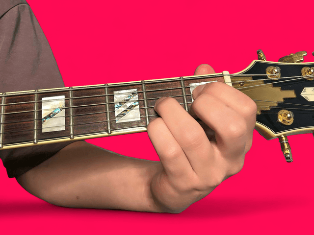 Ebdim7 guitar chord with finger positions