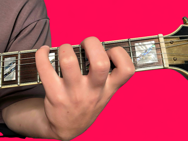 A9 guitar chord with finger positions