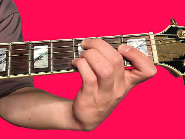 Cm11 guitar chord with finger positions