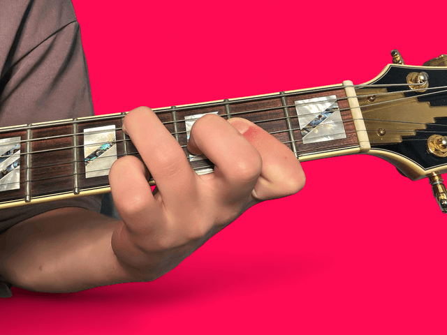 C#m6 guitar chord with finger positions