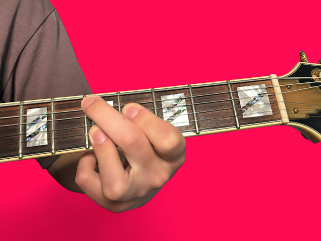 D69 guitar chord with finger positions
