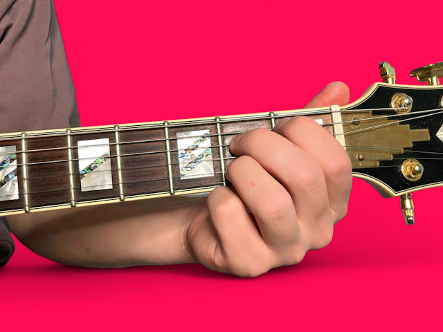 Edim7 guitar chord with finger positions