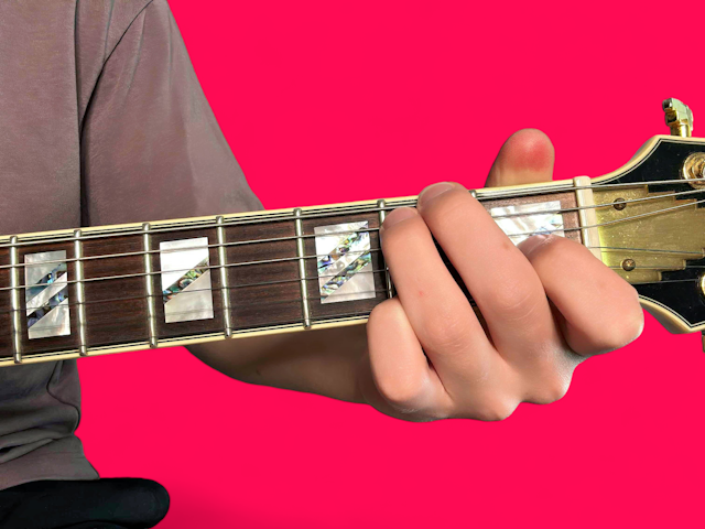 Bm6 guitar chord with finger positions