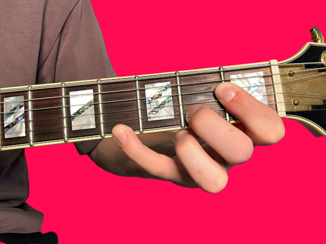 Absus4 guitar chord with finger positions