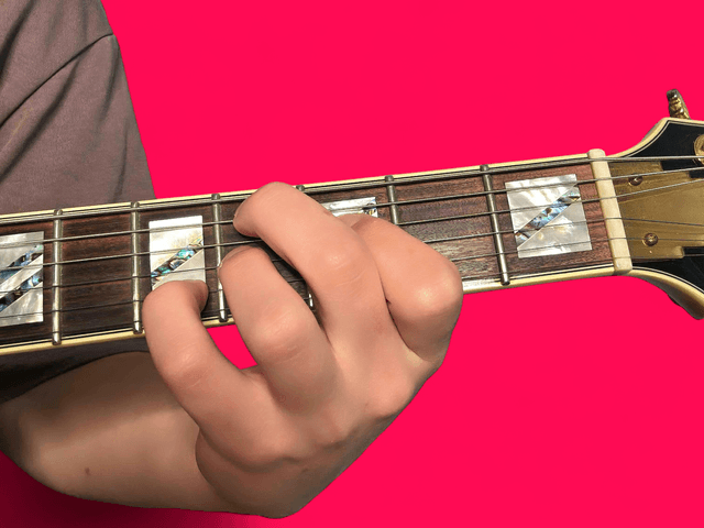 C#7#9 guitar chord with finger positions