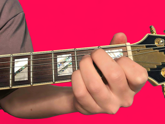 E6 guitar chord with finger positions