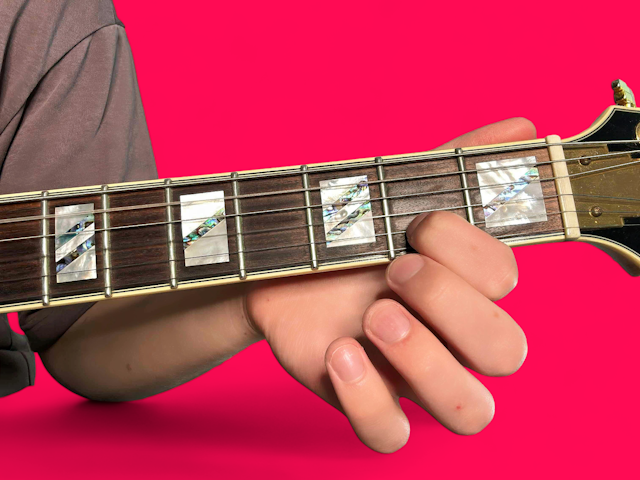 A11 guitar chord with finger positions