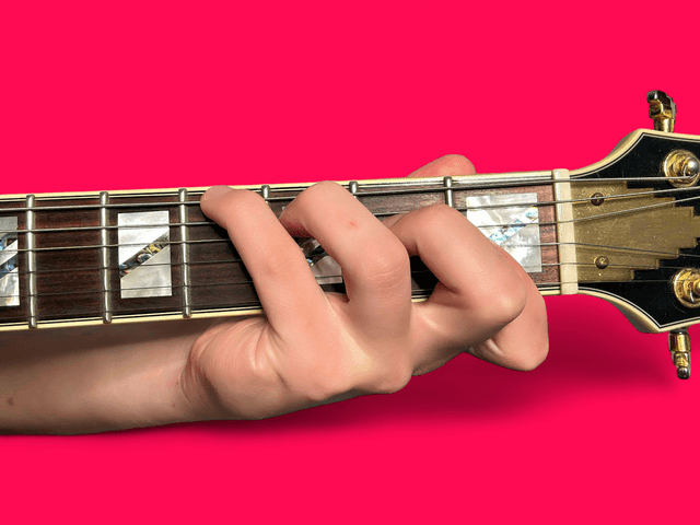 Abaug guitar chord with finger positions