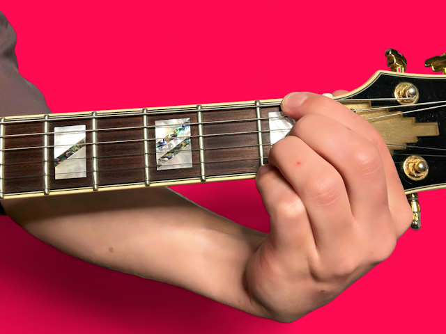 Fm6 guitar chord with finger positions